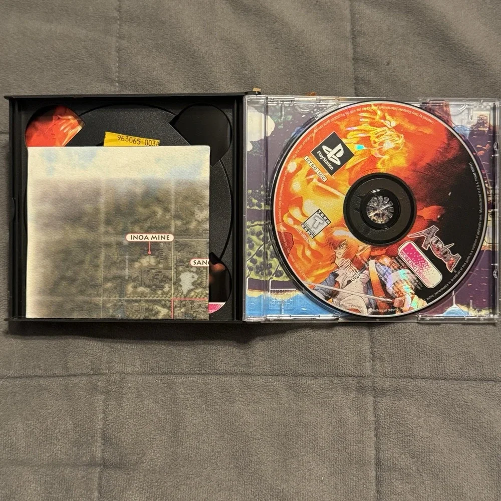 Alundra PS1 Holographic CIB w/ Map & Manual NO SCRATCHES Flame Dragon Disc